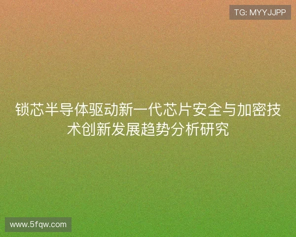 锁芯半导体驱动新一代芯片安全与加密技术创新发展趋势分析研究 锁芯半导体驱动新一代芯片安全与加密技术创新发展趋势分析研究